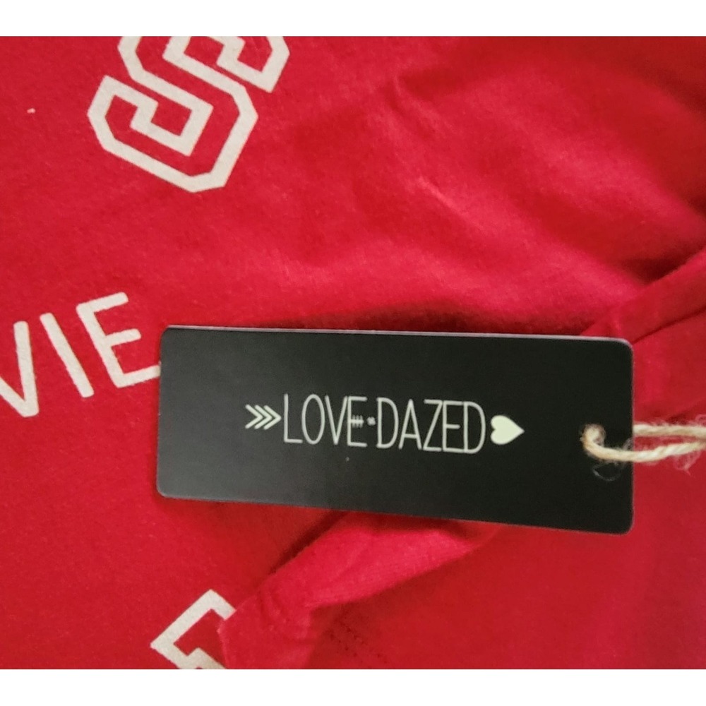 love dazed PARIS women's T shirt Top RED SIZE XL - Picture 3 of 6